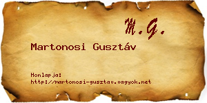 Martonosi Gusztáv névjegykártya