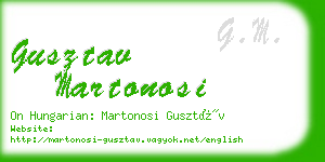 gusztav martonosi business card